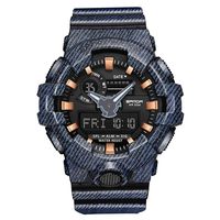 CHUNKUNA Sanda Men's Classic 50m deep Waterproof Digital Watch Dual Display Analog Digital LED Electronic Wrist Watches (Black)