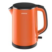 Electric Kettle, Miroco Double Wall 100% Stainless Steel BPA-Free Cool Touch Tea Kettle with 1500W Fast Boiling Heater, Overheating Protection, Cordless with Auto Shut-Off & Boil Dry Protection, WhiteWater Kettle with LED Indicator Light