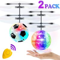 2 Pack Flying Ball Toys, RC Flying Toys for Kids Boys Girls Holiday Easter Birthday Gifts Remote Control Drone Helicopter Rechargeable Light Up Ball Infrared Induction RC Drone Toy