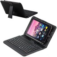 Navitech Folding Leather Folio Case Cover & Stand with Removable Keyboard Compatible with The Fusion5 104A 10.1
