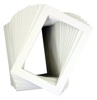 Pack of 50 White 16x20 Mats for 12x16 Photo + Backing + Bags