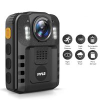 Police Security Video Compact Camera - HD 2304x1296p Rechargeable Wireless Waterproof Wearable Law Enforcement Mini Surveillance Cam, Audio Video Recording, Night Vision, Motion Detector - Pyle PPBCM6