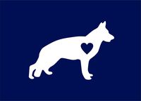 Dixies Decals German Shepherd with a Heart Vinyl Decal Sticker Car Truck Laptop Notebook ... (5.5, White)