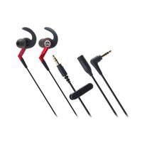 Audio Technica ATH-CKP500RD SonicSport In-ear Headphones, Red