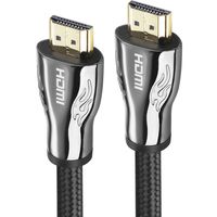 A-tech High Speed Braided Cord 80ft 18Gbps bulit-in hdmi Extender Supports HD 1080p,3D,4k,Ethernet Audio Return Video PC,Xbox360, PS3/4, Apple TV More