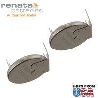 2X Renata CR2032RH1-MFR 3V Lithium Coin Battery HORZ 3-PIN for Power Support HP Pavilion dv6000 Series dv6300 dv6100 dv6500 dv6200 dv9000 Compaq Presario V6100 V6400 Series