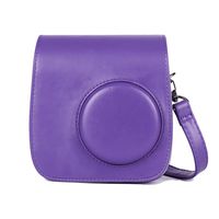 Phetium Protective Case Compatible with Instax Mini 7s Instant Film Camera/Polaroid PIC-300, Premium Vegan Leather Bag Cover with Removable Strap (Purple)