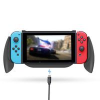 Lammcou Charging Grip for Nintendo Switch Comfort Charge Handle Stand Quick Charge Compatible 5V 2A AC Adapter, USB Charger with Type-C Cable for Nintendo Switch Console & Joy-con Controllers - Black