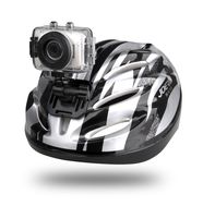 Mini HD Sports Action Camera - Camcorder w/ 5.0 MP Cam, 2" Touch Screen, USB SD Card, Rechargeable Battery - IPX8 Waterproof Case Bike Handle bar, Helmet Mount, Car Charger - Pyle GDV123SL (Silver)