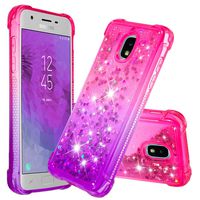 Stysen Glitter Case for Samsung Galaxy J7 2018,Bling Sparkle Gradient Liquid QuickSand TPU Protective Phone Case for Samsung Galaxy J7 2018