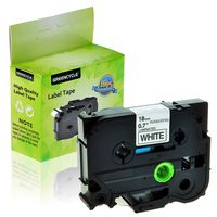 GREENCYCLE Compatible for Brother TZ241 TZe241 TZ-241 TZe-241 Black On White Label Tape Replacment for P Touch Labeler 18mm