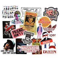 19pcs Stranger Things Stickers for Water Bottles Laptops Waterproof Vinyl Decal Sticker for Phone Computer Hydro Flasks Cars Bicycles Mac Book ski PS4 Xbox ONE