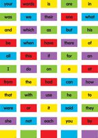 Sight Words 1-50 Clingy Thingies