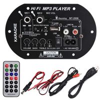 120W Car Subwoofer High Power HiFi Bass Bluetooth Amplifier Board Support FLAC APE WAV WMA MP3 Decoding DC 12V/ 24V/ AC100V-240V