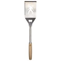 UST Grill a Long Spatula with a Unique Design, Serrated Sides, Bottle Opener and Wood Handle for Camping, Hiking, Backyards, Tailgating and Cookouts