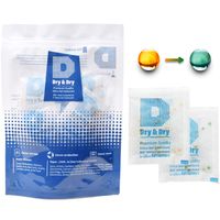 Dry & Dry 10 Gram [30 Packs] Silica Gel Food Safe Orange Indicating(Orange to Dark Green) Mixed Silica Gel Packets Desiccant - FDA Compliant Silica Packets for Moisture Absorber Silica Gel Packs
