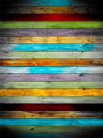 Leowefowa 5X7FT Wood Backdrop Retro Colorful Stripes Wooden Floor Backdrops for Photography Shabby Board Vinyl Photo Background Kids Adults Personal Portraits Studio Props