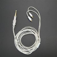 Upgrade Earphone Cable BOLION Silver Plated Audio Cord MMCX Connection Detachable MMCX Cable for Shure SE215, SE315, SE425, SE535, SE846 and UE900 Earphones