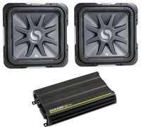2) KICKER S10L72 10" 2400W Car Audio Subwoofers Subs L7+ 12CX12001 Amplifier Amp