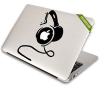 Stickerslug DJ Headphones Decal for Apple MacBook Air Pro