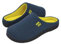 RockDove Men's Original Two-Tone Memory Foam Slipper, Size 10.5 US Men, Blue/Maize
