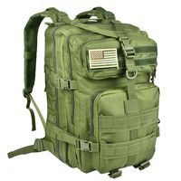 NOOLA Military Tactical Backpack Large Army 3 Day Assault Pack Molle Bag Green