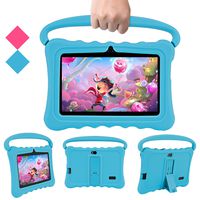 Android Tablets PC, Veidoo 7 inch Kids Tablet with 1GB Ram 16GB Storage, Safety Eye Protection IPS Screen, Premium Parent Control Pre-Installed Educational APP, Best Gift for Children (Blue)