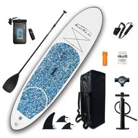 FEATH-R-LITE Inflatable 10'×30"×6" Ultra-Light (17.6lbs) SUP for All Skill Levels Everything Included with Stand Up Paddle Board, Adj Paddle, Pump, ISUP Travel Backpack, Leash, Waterproof Bag