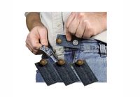 Denim Jean Waist Extender Set of 3 for Men or Women with Gold Finished Metal Button