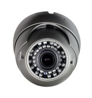 HD 1080P TVI Dome Camera Sinis 2MP Hybrid TVI/CVI / AHD/Analog 4 in 1 Turret, 2.8-12mm Varifocal Zoom Lens 36 IR LED, IP66 Waterproof Day/Night Vision CCTV Security Camera Grey- Switchable Output