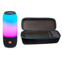 JBL Pulse 3 Wireless Bluetooth IPX7 Waterproof Speaker Bundle with Portable Hardshell Travel Case (Black)