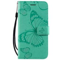 Lomogo Galaxy A2 Core Case Leather Wallet Case with Kickstand Card Holder Shockproof Flip Case Cover for Samsung Galaxy A2 Core - LOKTU090225 Green