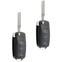 2 Flip Key Fob Keyless Entry Remote fits Volkswagon Beetle Golf Cabrio Jetta Passat 1998 1999 2000 2001 (HLO1J0959753T NBG8137T)