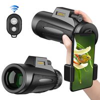 Monocular Telescopes, 12x50 High Power Prism Spotting Scope for Adults with Cell Phone Photography Adapter and Wireless Camera Shutter Remote Control for Bird Watching/Hunting/Camping/Travelling