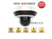 4MP PoE Mini PTZ Camera - Compatible with Hikvision DS-2DE2A404IW-DE3 Pan Tilt 2.8mm~12mm 4X Optical Zoom Indoor and Outdoor IR Audio Alarm in and Out H.265+ (Free PoE Injector Included)