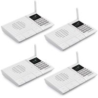 Wireless Intercom System, SAMCOM FTAN20A 20 Channels 3 Code Security Ultra-thin Room to Room Intercom with Display Screen 1000FT Long Range for Home and Office (4 Units)