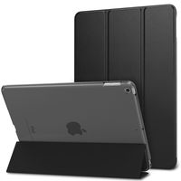 EACC Case for New iPad 9.7 Inch 5th Generation 2017 Premium PU Leather Trifold Smart Cover Auto Sleep/Wake, Black