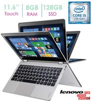 Lenovo - Yoga 710 2-in-1 80V6000PUS 11.6" Touch-Screen Laptop - Intel 7th Generation Core i5-7Y54-8GB Memory - 128GB Solid State Drive - Silver