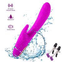 Powerful Waterproof Handheld Wand Massager - 30 Speeds Massager Mode by Dual Motors - Medical Grade Silicone - USB Rechargeable - Help You Soothe All The Fatigue of The Day.