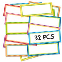 Magnetic Dry Erase Labels, Opret 32pcs Name Tags (3.3x1.2 inches) Blank Name Plates Whiteboard Magnet for Classroom, Office and Home