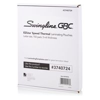 Swingline GBC Thermal Laminating Sheets / Pouches, Letter Size, Speed Pouch, 5 mil, EZUse, 150/Pk, 1 Case of 8 Packs (3740724-CS)
