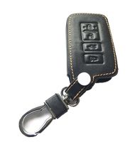 KAWIHEN Leather Smart Remote Key Fob Case Keyless Entry Case Holder Cover For 2014 2015 2016 2017 Toyota Avalon Camry Corolla RAV4 Highlander HYQ14FBA 89904-06140 1551A-14FBA