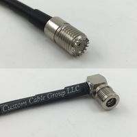 6 inch RG174 MINI UHF FEMALE to QMA MALE ANGLE Pigtail Jumper RF coaxial cable 50ohm High Quality Quick USA Shipping