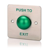 Exit Button, ZOTER Push Release Door Switch Press to Exit 304 Stainless Steel for DIY Access Control  Security System Green