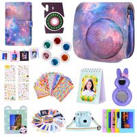 Bsuuy Instax Mini 9 Camera Accessories for FujiFilm Instax Mini 9 8 8+ Camera with Mini 9 Case/Album/Selfie Lens/Filters/Wall Hang Frames/Camera Sticker/Shoulder Strap （12 in 1 Meteor）
