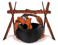 Beistle 01459 Vintage Rustic Fireplace Centerpiece, 11", Orange/White/Black