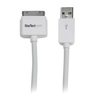 StarTech.com 3m (10 ft) Long Apple 30-pin Dock Connector to USB Cable for iPhone iPod iPad with Stepped Connector (USB2ADC3M)