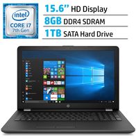 HP 15.6-inch HD SVA BrightView WLED-backlit Laptop PC, 7th Gen Intel Core i7-7500U 2.7GHz Processor, 8GB DDR4 SDRAM, 1TB HDD, HDMI, Bluetooth, Intel HD Graphics 620, DVD +/- RW, Window