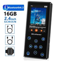 MP3 Player, 16GB MP3 Player with Bluetooth 4.2 HiFi Lossless Sound Portable Digital Music Player FM Radio Voice Recorder E-Book 2.4'' LCD, Support up to 128GB with Earphone & Armband