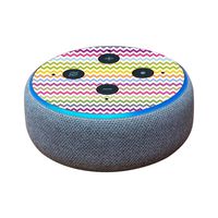MightySkins Skin Compatible with Amazon Echo Dot (3rd Gen) - Rainbow Chevron | Protective, Durable, and Unique Vinyl Decal wrap Cover | Easy to Apply, Remove, and Change Styles | Made in The USA